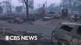 Videos show neighborhoods ravaged by California wildfires