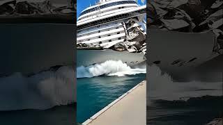 Cruise Ship Miscalculates Turn and Scrapes Against the Dock!