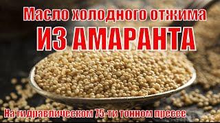 Самое полезное и натуральное Амарантовое масло холодного отжима на 75-ти тонном прессе. Мы давим!