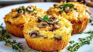 Potato muffins with mushrooms – quick and tasty