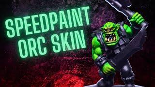 Speed Painting Orc Skintones - Warhammer 40k with Contrast and Speedpaint 2.0