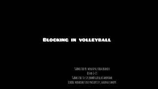Blocking in Volleyball, Physical Education.