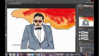 [LukeDraws] Speedpaint- Psy (with template, Interpret of Gangnam Style)