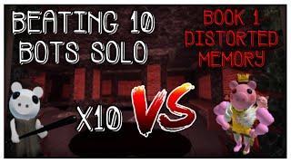 Beating 10 Bots Solo Distorted Memory in Roblox Piggy