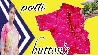 How to attach invisible potli buttons on neck,potli button making,@priyatrends7947