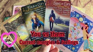 Current feelings & Energies || You vs them || Hindi tarot card reading || Love tarot card