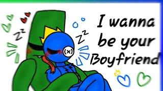 {I wanna be your Boyfriend}(meme)//Green x Blue//️GORE WG️\\Rainbow Friends\\