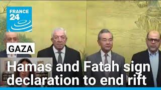 Hamas and Fatah sign declaration to end rift amid Gaza war • FRANCE 24 English