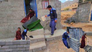 "Building a yard wall: a safe shelter for Muhammad's farm in rainy weather"