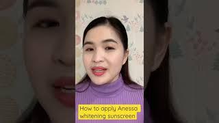 HOW TO APPLY ANESSA WHITENING SUNSCREEN #shorts #skincare #anessa
