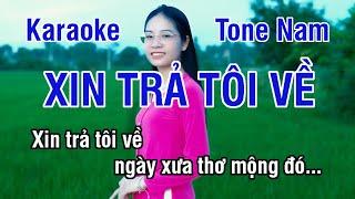 Xin Trả Tôi Về Karaoke  Nhạc Sống Hay Tone Nam (Fa Thứ) ► Karaoke Lê Thiết