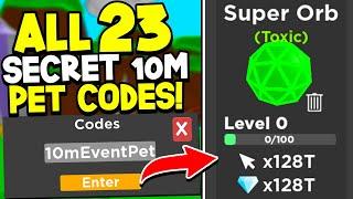 All 23 SECRET FREE 10M PET CODES In Tapping Legends! Roblox