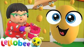 Potato Song - Ella and Mei's Potato Chase! |  Lellobee Kids Songs & Cartoons! Sing and Dance