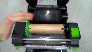 TSC TE244 TE344 Barcode Printer | Label Printer Setup Guide :  How to Loading the Ribbon ?