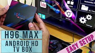 How to setup the H96 Android TV Box,Android 10 WiFi Bluetooth 4K HD 1080P IPTV  Netflix Youtube