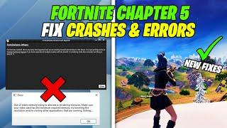 How To Fix Fortnite Chapter 5 Crashes & Errors! (SEASON 1)