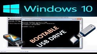 How to Make a bootable usb drive for Windows 10 Operating System using command prompt cmd