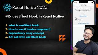 #16 How to useEffect Hook in React Native #reactnative #hook  #useeffect
