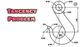 TANGENCY PROBLEMS in | Technical drawing | Engineering drawing