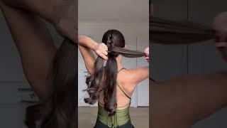 How to hairstyle: the illusion of a French braided ponytail #shorts