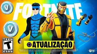 VEJA ESSE VÍDEO ANTES DA NOVA ATUALIZAÇÃO DO FORTNITE! (SCORPION, MCQUEEN, ITENS E SKINS GRÁTIS!)