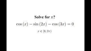 How to Solve a Complicated Trigonometric Equation?
