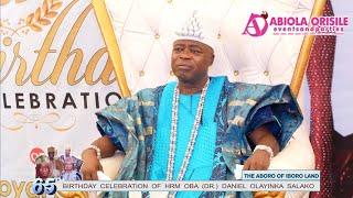 Popular Ogun King, HRM OBA (DR.) OLAYINKA SALAKO, Aboro of Iboro Land, celebrates 65TH birthday