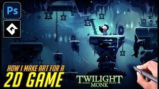 MAKE ART FOR INDIE GAMES - Twilight Monk (Icy Caverns)