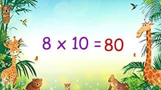 8-x1=8 Learn Multiplication, Table of Eight 8 Tables Song Kids learn Multiplication Time of tables