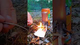 Bushcraft lifehack #bushcraft #camping #outdoors #survival #forest #lifehack #fire