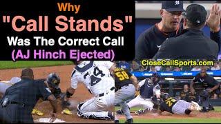 E75 - AJ Hinch Ejected After Call Stands on Extra Inning Safe Call Due to Parallax Effect