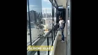 Sliding glass balcony system #gadgets_point #gadget #slidingwindow #sliding #slidingglasssystem #fo