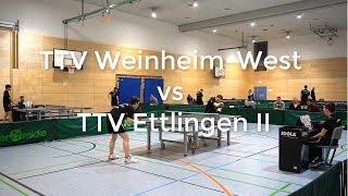 Verbandsliga: TTV Weinheim West vs TTV Ettlingen II [ 2018/2019 ]