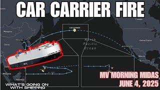 Morning Midas On Fire and Abandoned off the Coast of Alaska | 3000 cars on board, 800 are EVs