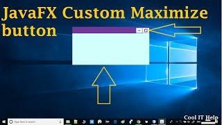 Custom Maximize button on Undecorated Window in JavaFX