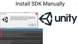 update android sdk unity, Unable to install additional sdk platform unity List target Api Level Fail