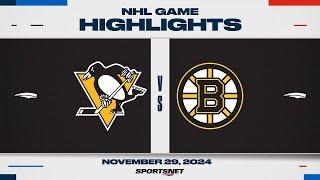 NHL Highlights | Penguins vs. Bruins - November 29, 2024