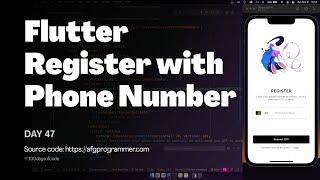 Flutter UI | Register with Phone Number Page - Day 47