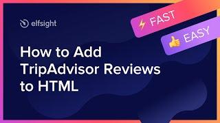 How to Embed Tripadvisor Reviews Widget on HTML