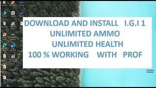 Download and Install  I.G.I 1 || unlimited AMMO and HEALTH || 100% Working Trick with prof ||