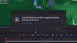 Davinci Resolve | Error Code -59 | The GPU failed to perform image processing | Fixed