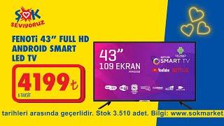 Fenoti 43" Android TV hem #ŞOK'ta hem de Cepte ŞOK'ta!