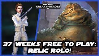 SWGOH Free to Play Jabba the Hutt Rush Journey at 37 Weeks!  ROLO is Complete