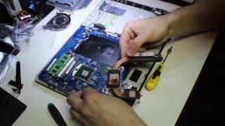 101 Как разобрать любой ноутбук Samsung NP300E5A не включается, замена гнезда питания.