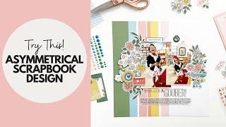 Learn About Asymmetrical Scrapbook Design! (Quick Tutorial )