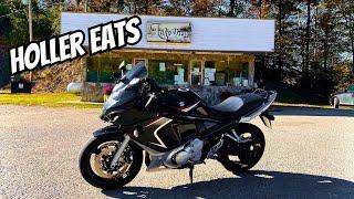 Taking the GSXF650 to lunch! | Holler Eats ep 2