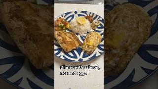 Healthy dinner  #canada #food #saskatchewan #shortvideos #cooking #salmon #egg #shortsviral