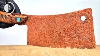 Cleaver Restoration - Mirror Polish & Rare Amboyna Burl Handle