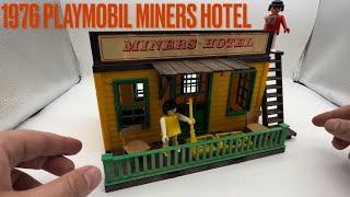 1976 PLAYMOBIL Miners hotel build - vintage toy