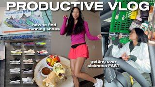 Productive VLOG | How I Find Running Shoes That Fit + How to Get Over Sickness FAST!!
